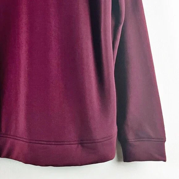 2/$20 Orvis Burgundy Oversized Fleece Pullover - Picture 5 of 5